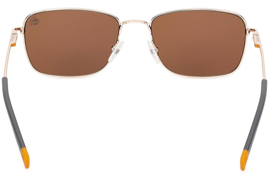 Ochelari de soare Timberland TB9338 32H Polarized Dreptunghiulari Aurii