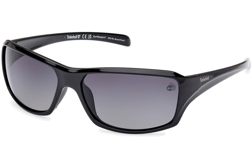 Ochelari de soare Timberland TB9332 01D Polarized Pătrați Negri