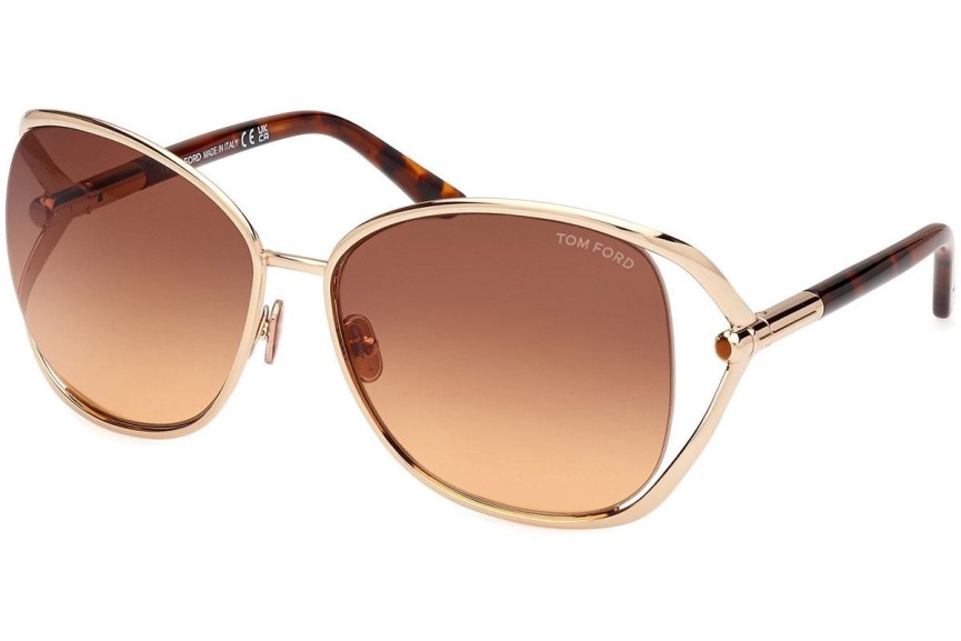 Ochelari de soare Tom Ford Marta FT1091 28F Rotunzi Aurii