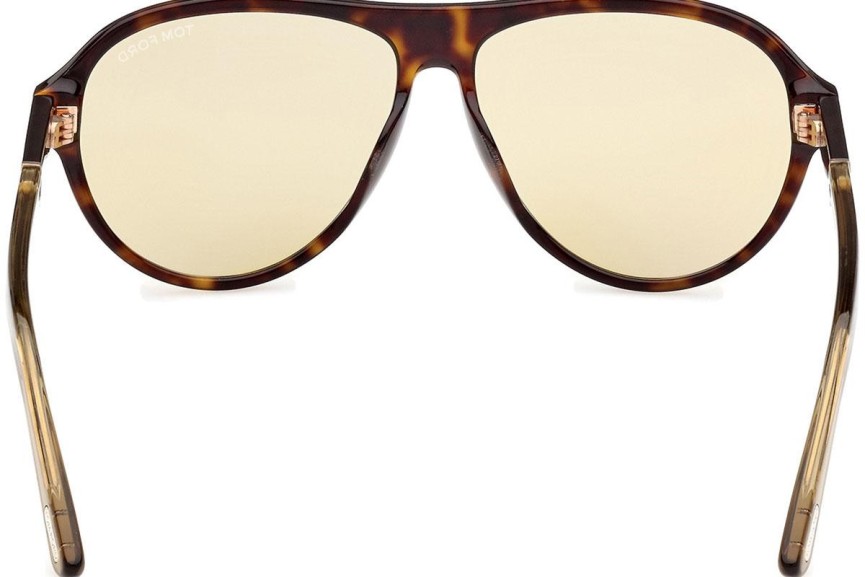 Ochelari de soare Tom Ford Quincy FT1080 52N Pilot Havana