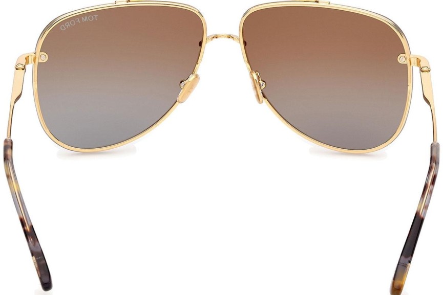 Ochelari de soare Tom Ford Leon FT1071 30F Pilot Aurii