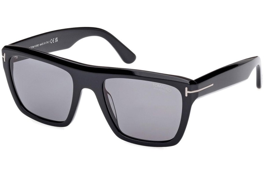 Ochelari de soare Tom Ford Alberto FT1077-N 01D Polarized Pătrați Negri