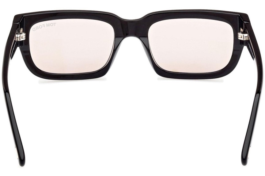 Ochelari de soare Tom Ford Ezra FT1075 01E Dreptunghiulari Negri