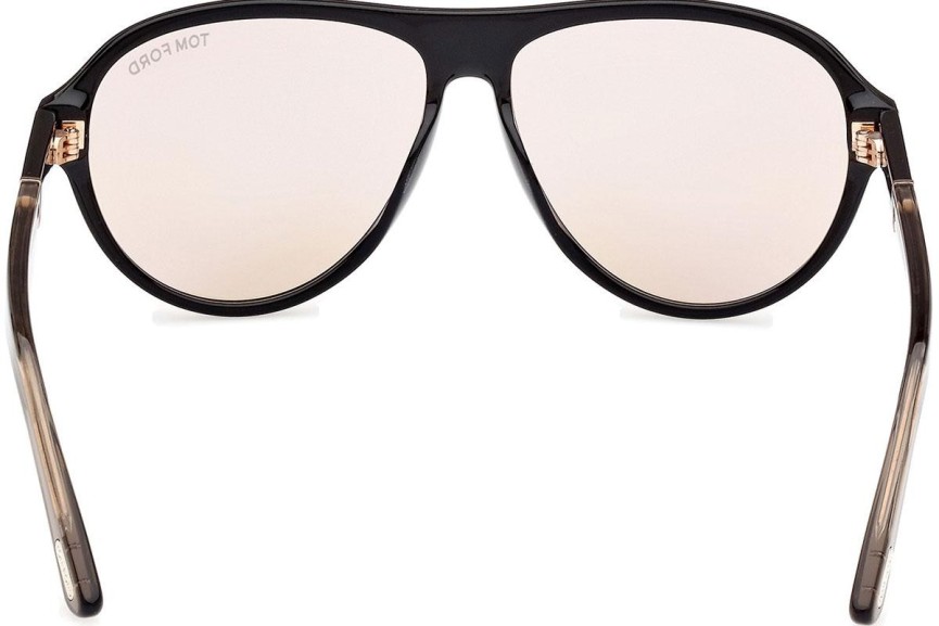 Ochelari de soare Tom Ford Quincy FT1080 01E Pilot Negri