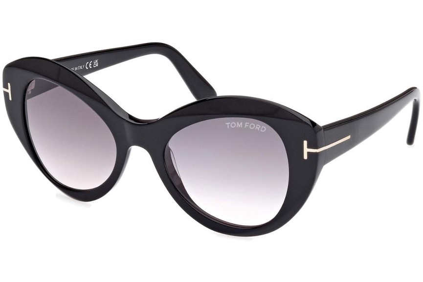 Ochelari de soare Tom Ford Guinevere FT1084 01B Cat Eye Negri