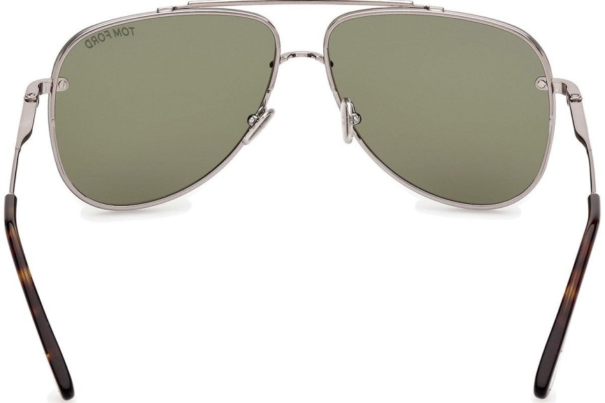 Ochelari de soare Tom Ford Leon FT1071 14N Pilot Argintii