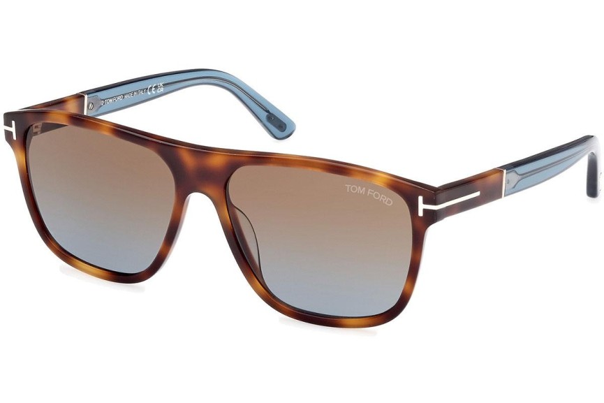 Ochelari de soare Tom Ford Frances FT1081 53F Pătrați Havana