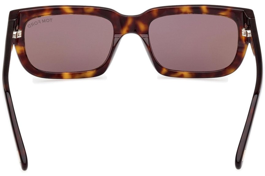 Ochelari de soare Tom Ford Ezra FT1075 52L Dreptunghiulari Havana