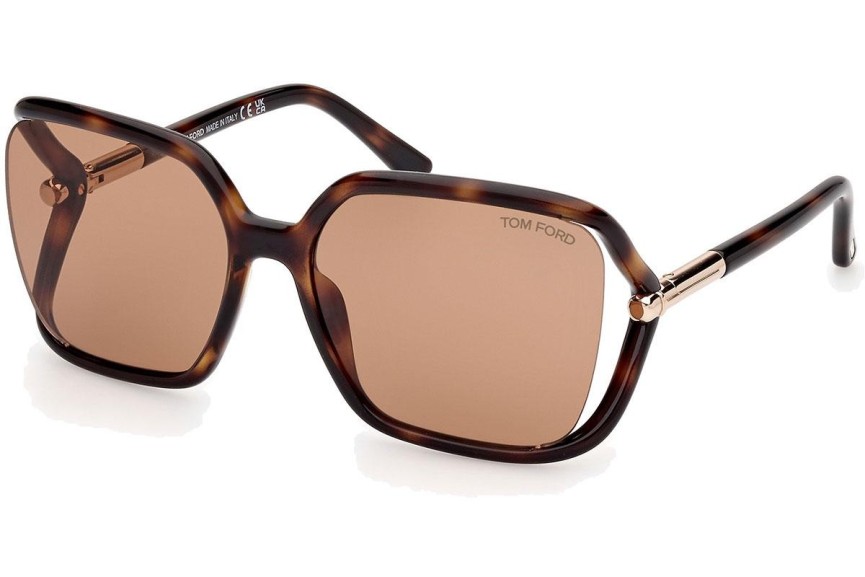 Ochelari de soare Tom Ford Solange-02 FT1089 52E Pătrați Havana