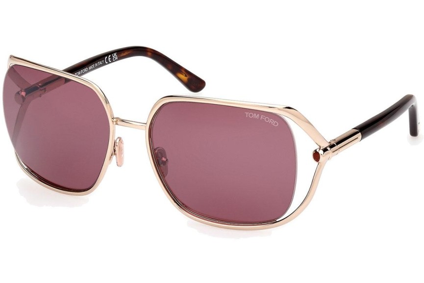 Ochelari de soare Tom Ford Goldie FT1092 28U Pătrați Aurii