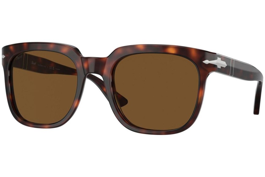 Ochelari de soare Persol PO3323S 24/57 Polarized Pătrați Havana