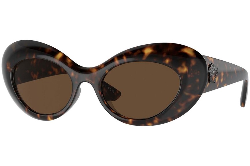 Ochelari de soare Versace VE4456U 108/73 Ovali Havana