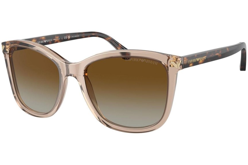 Ochelari de soare Emporio Armani EA4060 5850T5 Polarized Pătrați Bej