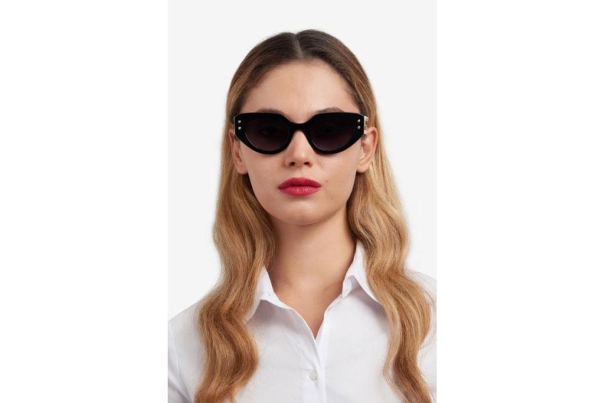 Ochelari de soare Carolina Herrera HER0221/G/S 3H2/9O Cat Eye Negri