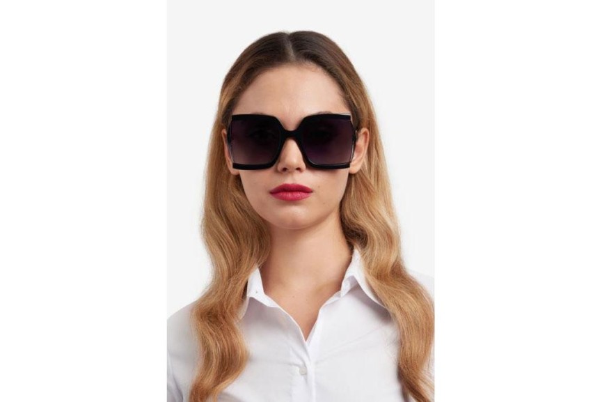 Ochelari de soare Carolina Herrera HER0216/G/S 2M2/9O Pătrați Negri