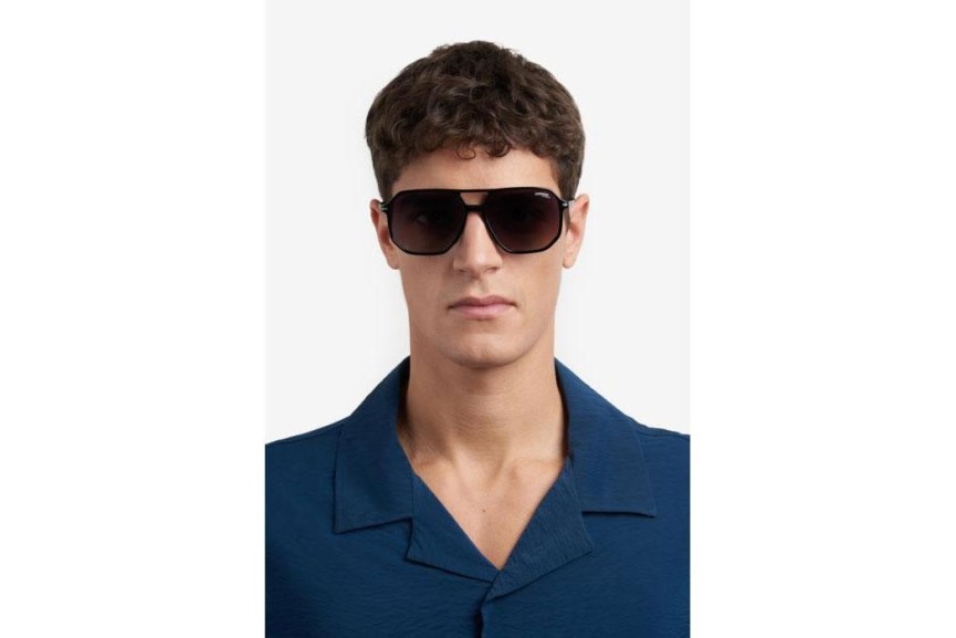 Ochelari de soare Carrera CARRERA324/S 08A/WJ Polarized Pătrați Negri