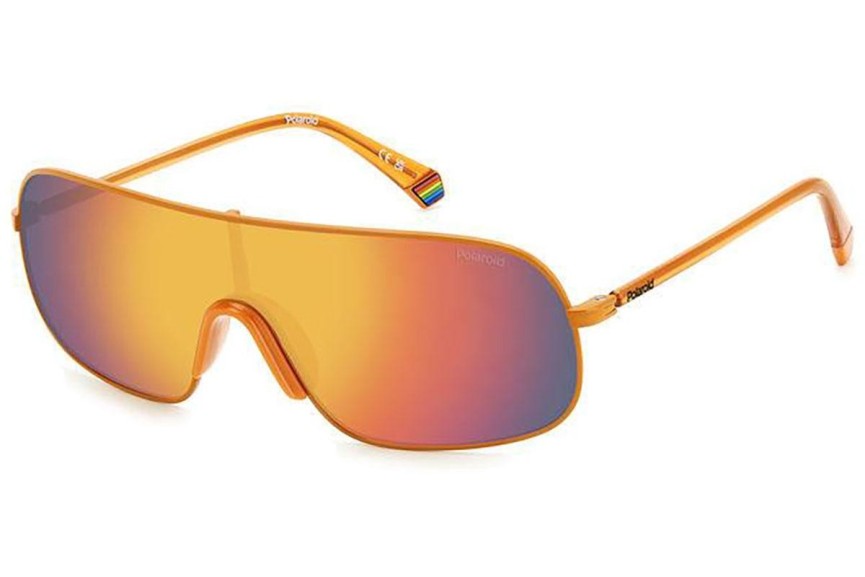 Ochelari de soare Polaroid PLD6222/S L7Q/OZ Polarized Lentilă unică | Shield Portocalii