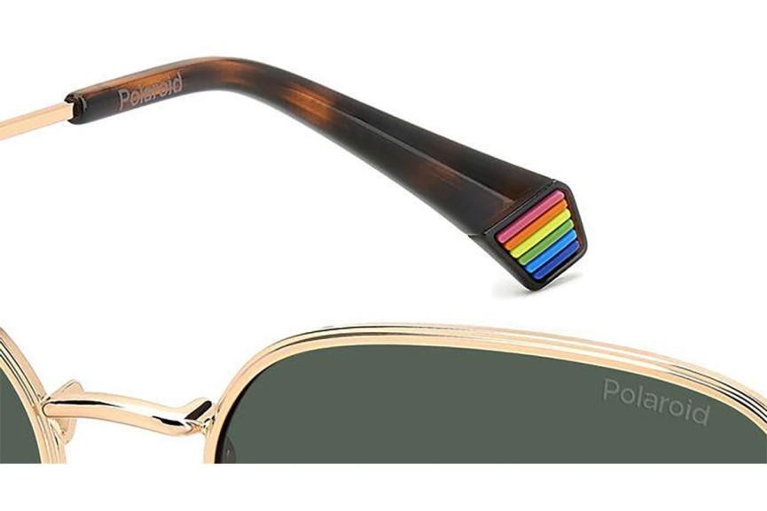 Ochelari de soare Polaroid PLD6214/S/X DDB/UC Polarized Dreptunghiulari Aurii