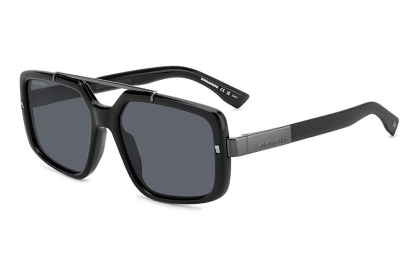 Ochelari de soare Dsquared2 D20120/S 807/IR Dreptunghiulari Negri