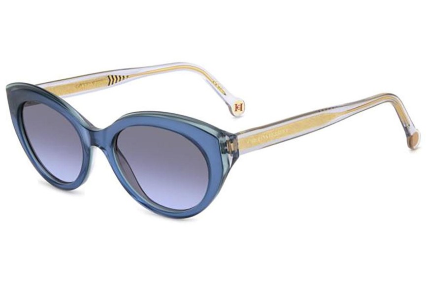 Ochelari de soare Carolina Herrera HER0250/S XW0/GB Cat Eye Albaștri