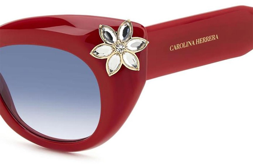 Ochelari de soare Carolina Herrera HER0215/S C9A/08 Cat Eye Roșii