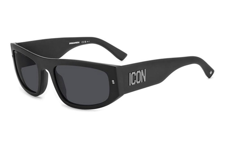 Ochelari de soare Dsquared2 ICON0016/S 003/IR Dreptunghiulari Negri