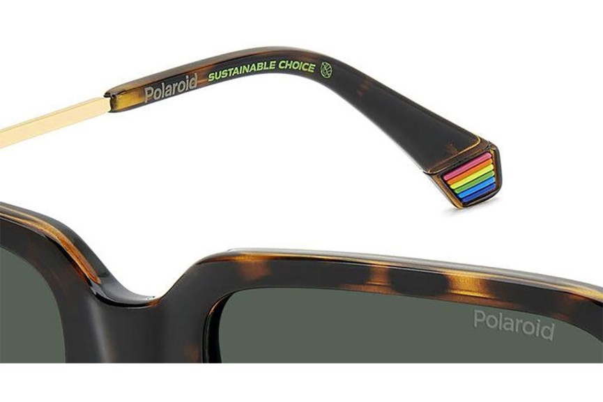 Ochelari de soare Polaroid PLD6220/S/X 086/UC Polarized Dreptunghiulari Havana