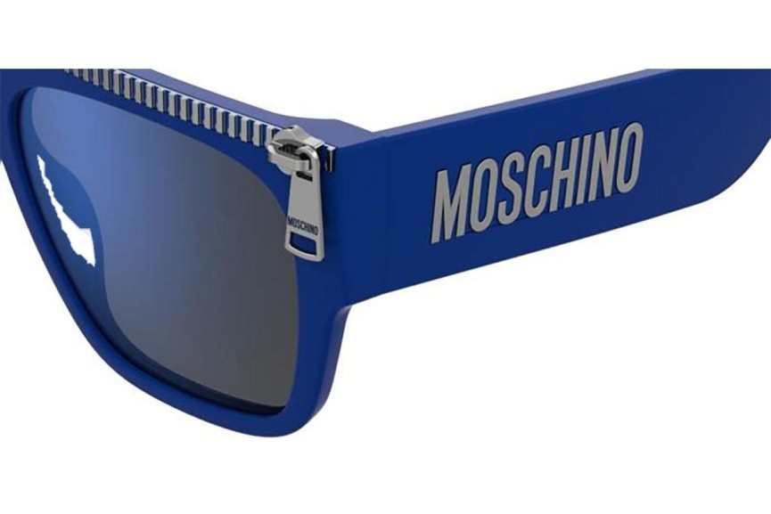 Ochelari de soare Moschino MOS165/S PJP/XT Flat Top Albaștri