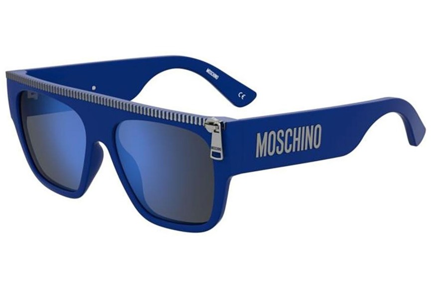 Ochelari de soare Moschino MOS165/S PJP/XT Flat Top Albaștri