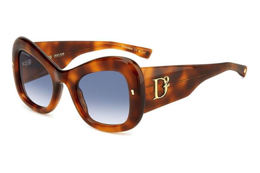 Ochelari de soare Dsquared2 D20137/S XNZ/08 Pătrați Havana