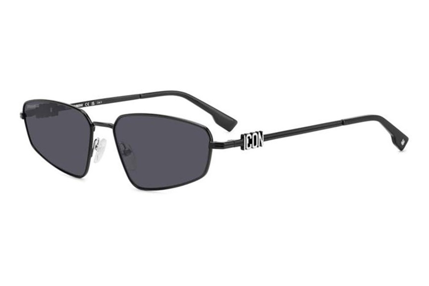 Ochelari de soare Dsquared2 ICON0015/S 807/IR Dreptunghiulari Negri