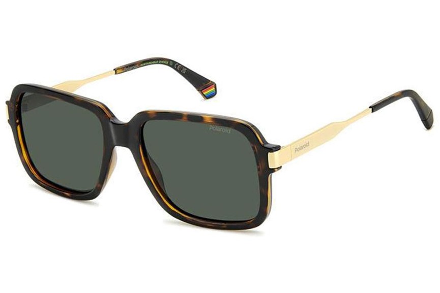 Ochelari de soare Polaroid PLD6220/S/X 086/UC Polarized Dreptunghiulari Havana