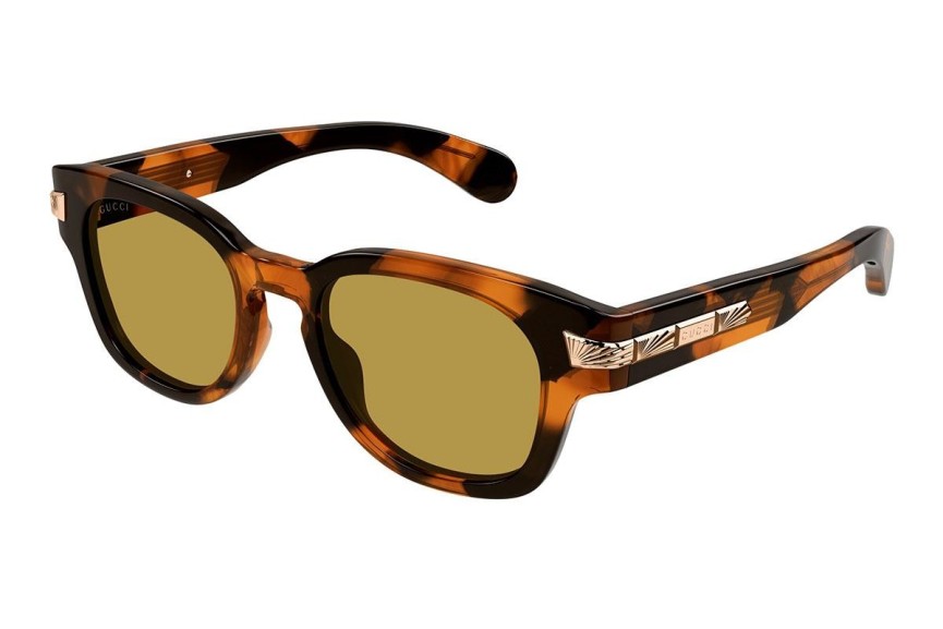 Ochelari de soare Gucci GG1518S 003 Rotunzi Havana