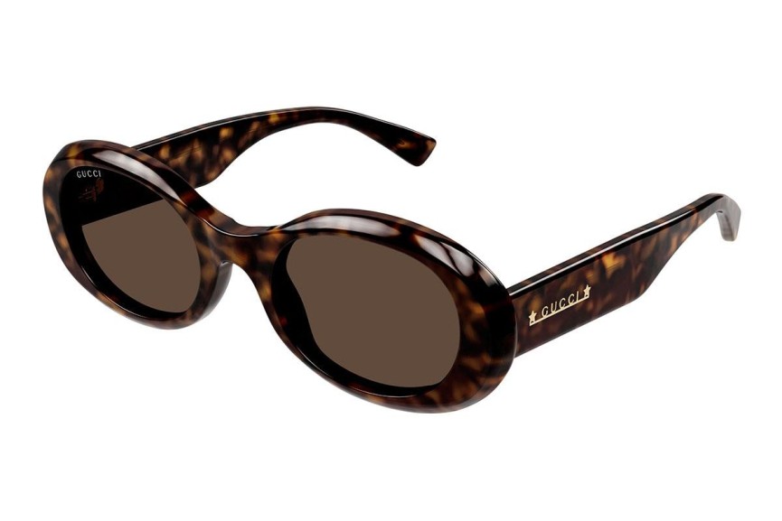 Ochelari de soare Gucci GG1587S 002 Rotunzi Havana