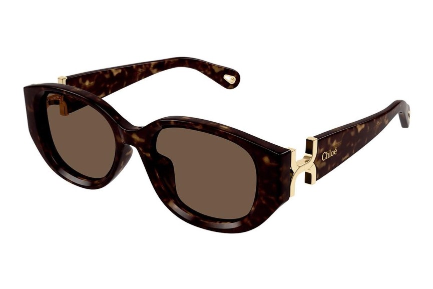 Ochelari de soare Chloe CH0237SK 002 Ovali Havana