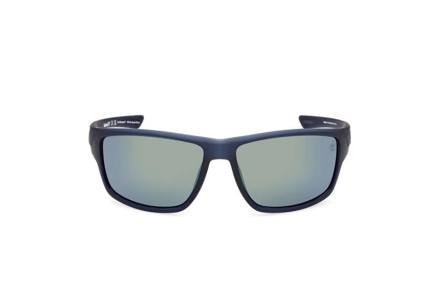 Ochelari de soare Timberland TB00003 91D Polarized Dreptunghiulari Albaștri