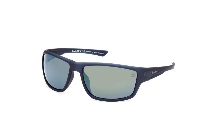 Ochelari de soare Timberland TB00003 91D Polarized Dreptunghiulari Albaștri