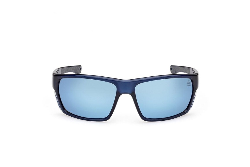 Ochelari de soare Timberland TB00002 90D Polarized Dreptunghiulari Albaștri