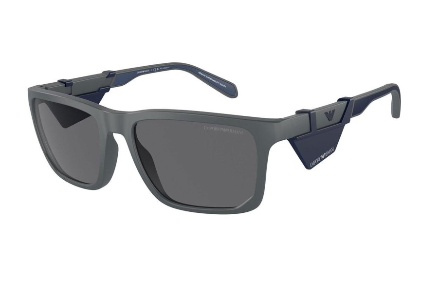 Ochelari de soare Emporio Armani EA4219 610387 Polarized Pătrați Gri