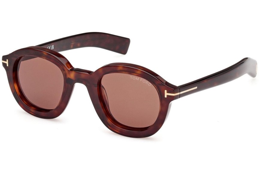 Ochelari de soare Tom Ford FT1100 52E Rotunzi Havana