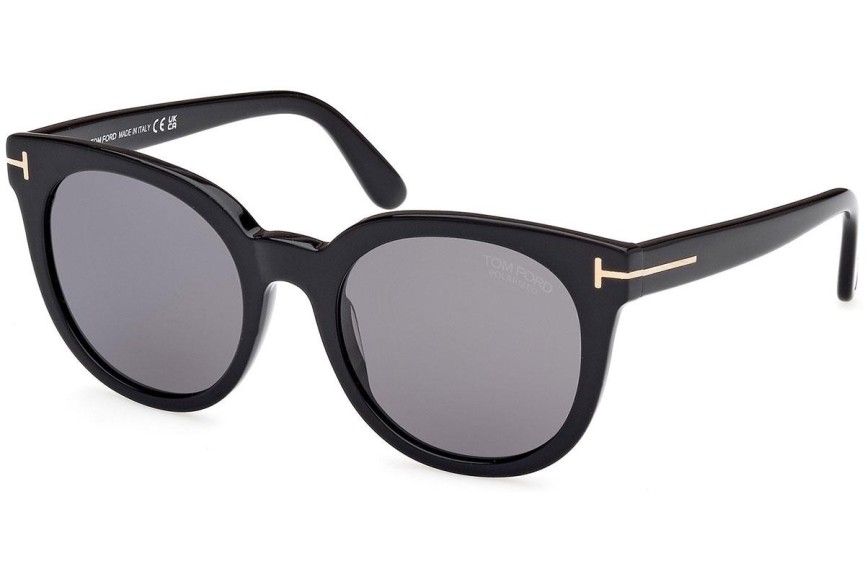 Ochelari de soare Tom Ford FT1109 01D Polarized Rotunzi Negri