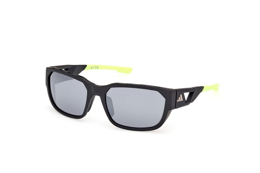 Ochelari de soare Adidas Sport SP0092 02C Dreptunghiulari Negri