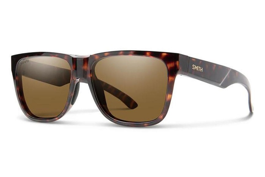 Ochelari de soare Smith LOWDOWN2/S 086/L5 Polarized Dreptunghiulari Havana