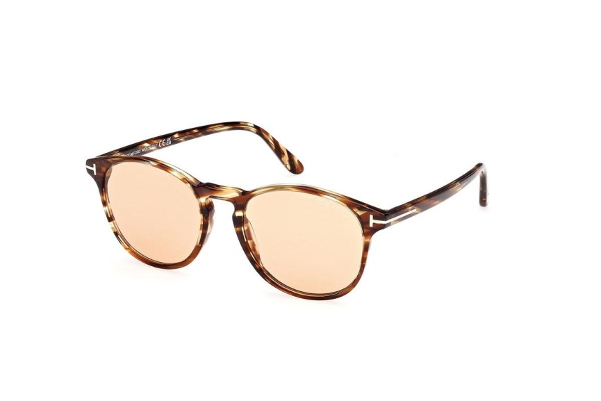 Ochelari de soare Tom Ford FT1097 55E Rotunzi Havana