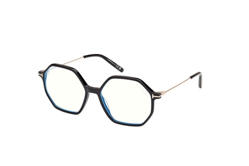 Ochelari Tom Ford FT5952-B 001 Dreptunghiulari Negri