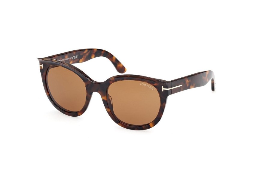 Ochelari de soare Tom Ford FT1114 52E Rotunzi Havana