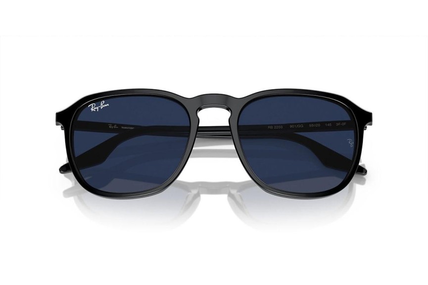 Ochelari de soare Ray-Ban RB2203 901/GG Pătrați Negri