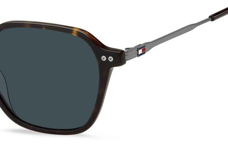 Ochelari de soare Tommy Hilfiger TH2132/S 086/KU Dreptunghiulari Havana