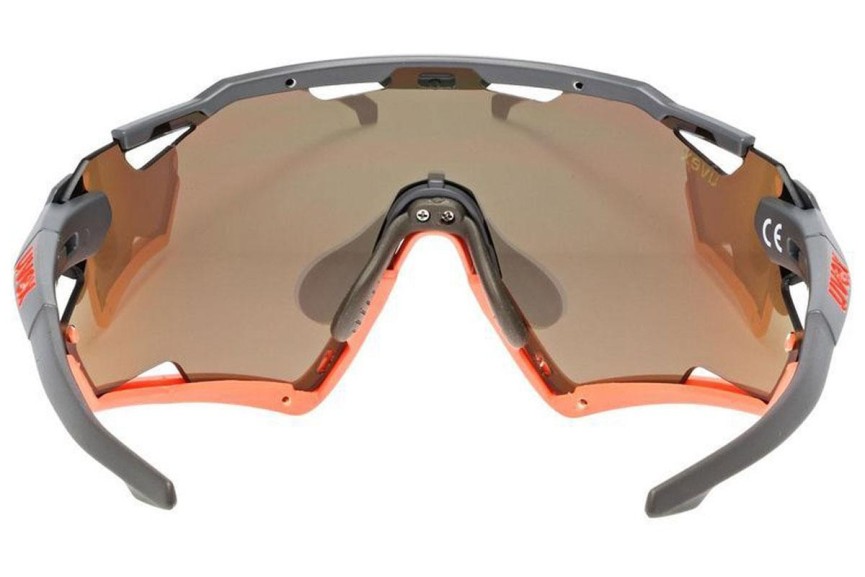 Ochelari de soare uvex sportstyle 228 Grey / Orange Mat S3 Lentilă unică | Shield Gri