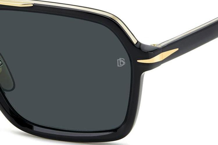 Ochelari de soare David Beckham DB7128/S 807/KU Dreptunghiulari Negri